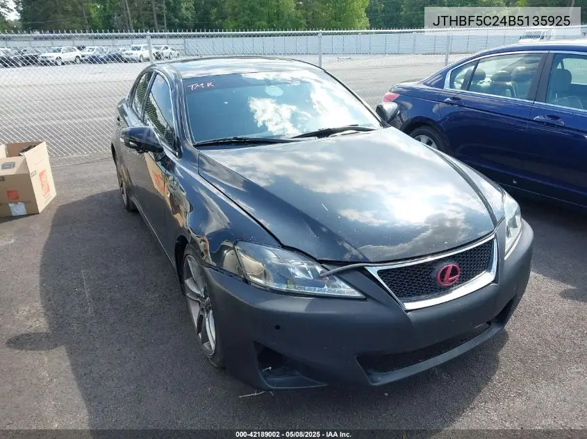 2011 Lexus Is 250 VIN: JTHBF5C24B5135925 Lot: 42189002