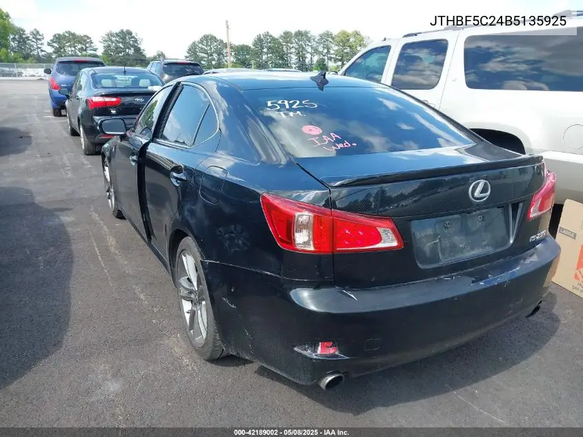 2011 Lexus Is 250 VIN: JTHBF5C24B5135925 Lot: 42189002