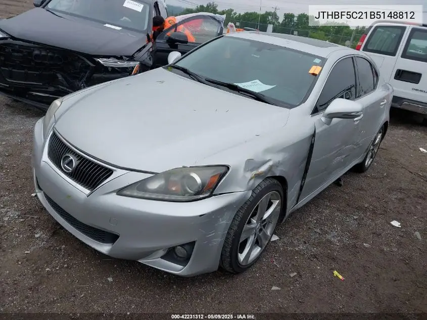 2011 Lexus Is 250 VIN: JTHBF5C21B5148812 Lot: 42231312