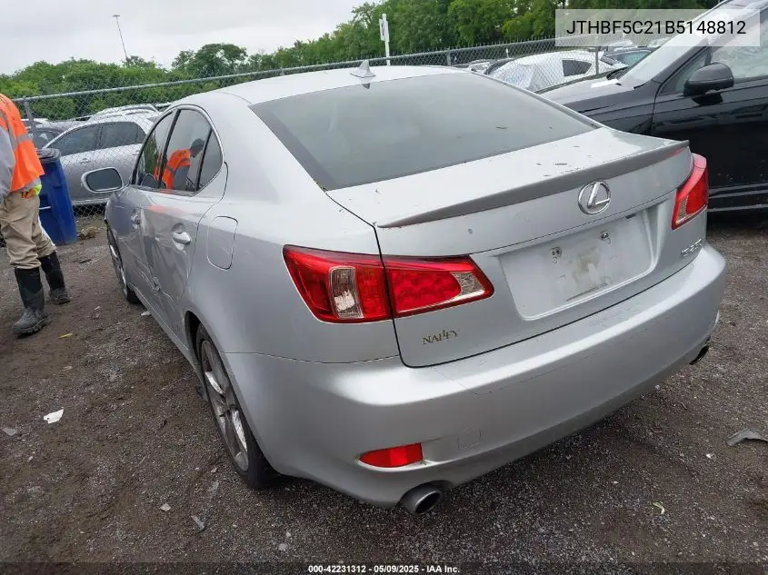 2011 Lexus Is 250 VIN: JTHBF5C21B5148812 Lot: 42231312