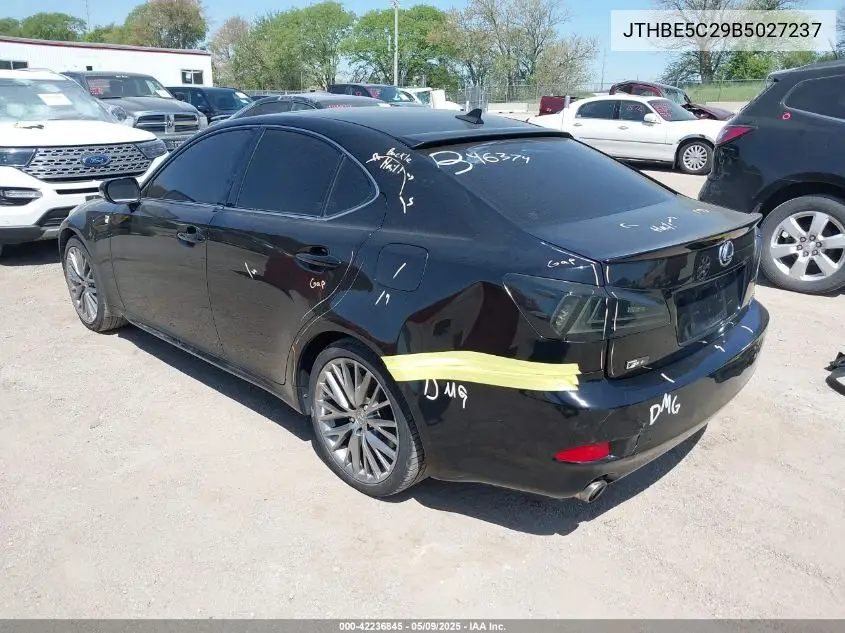 2011 Lexus Is 350 VIN: JTHBE5C29B5027237 Lot: 42236845