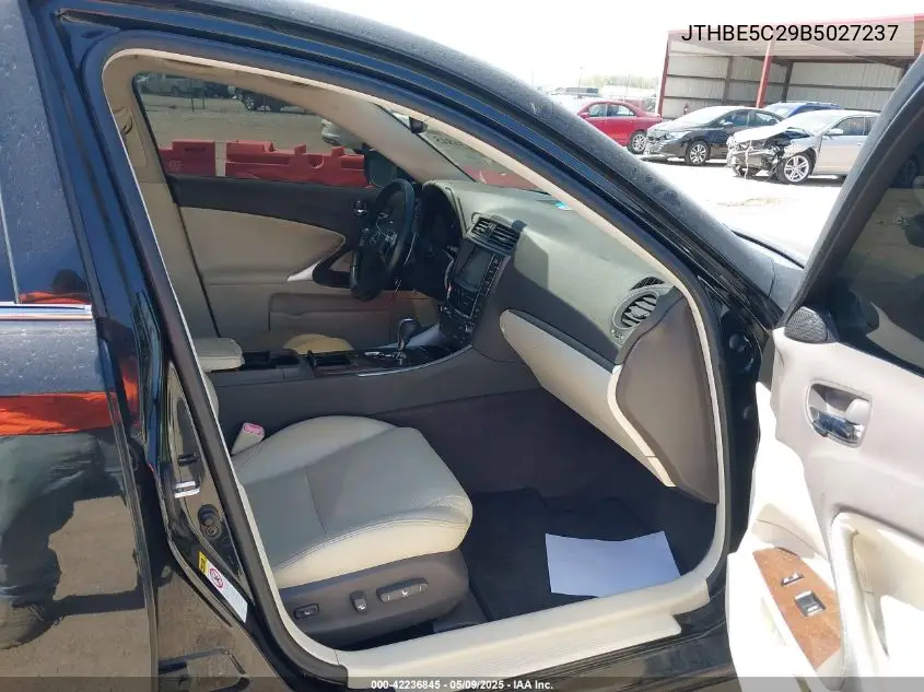 2011 Lexus Is 350 VIN: JTHBE5C29B5027237 Lot: 42236845