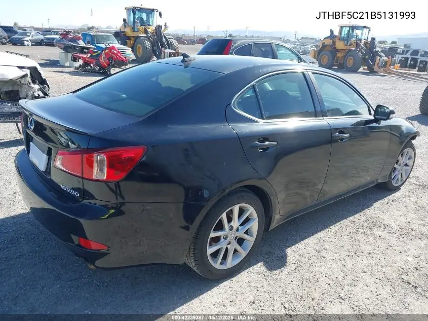 2011 Lexus Is 250 VIN: JTHBF5C21B5131993 Lot: 42239387