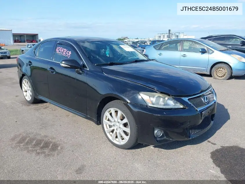2011 Lexus Is 350 VIN: JTHCE5C24B5001679 Lot: 42547658