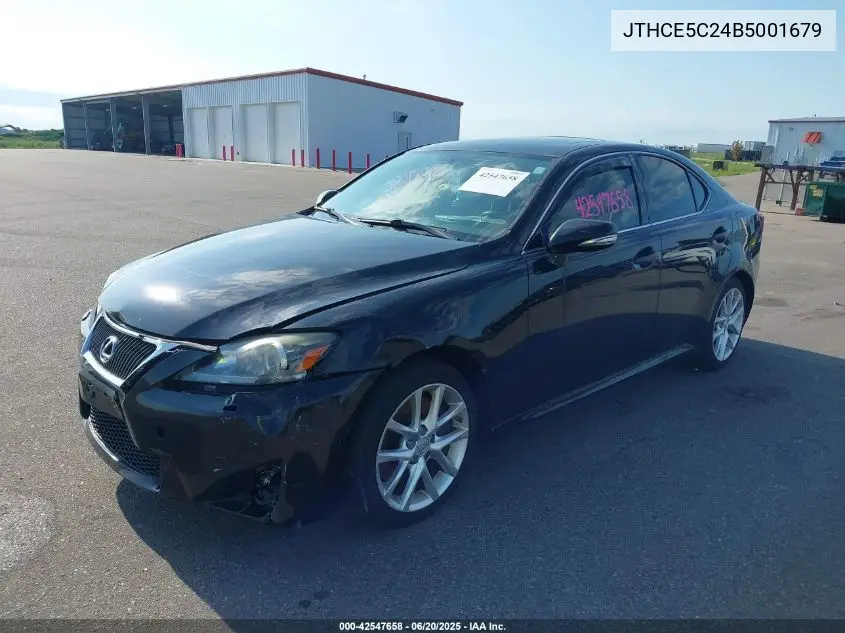 2011 Lexus Is 350 VIN: JTHCE5C24B5001679 Lot: 42547658