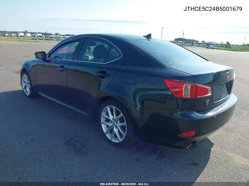 2011 Lexus Is 350 VIN: JTHCE5C24B5001679 Lot: 42547658
