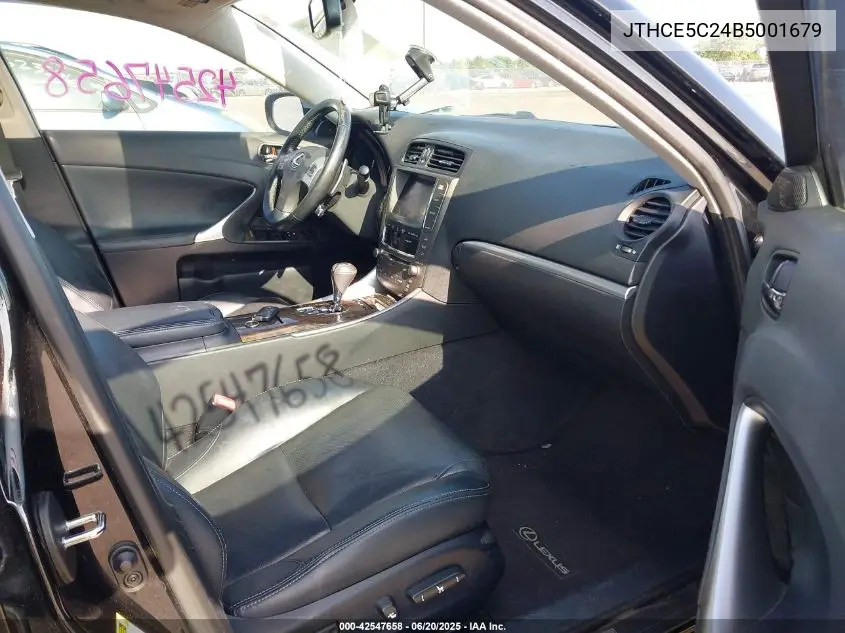 2011 Lexus Is 350 VIN: JTHCE5C24B5001679 Lot: 42547658