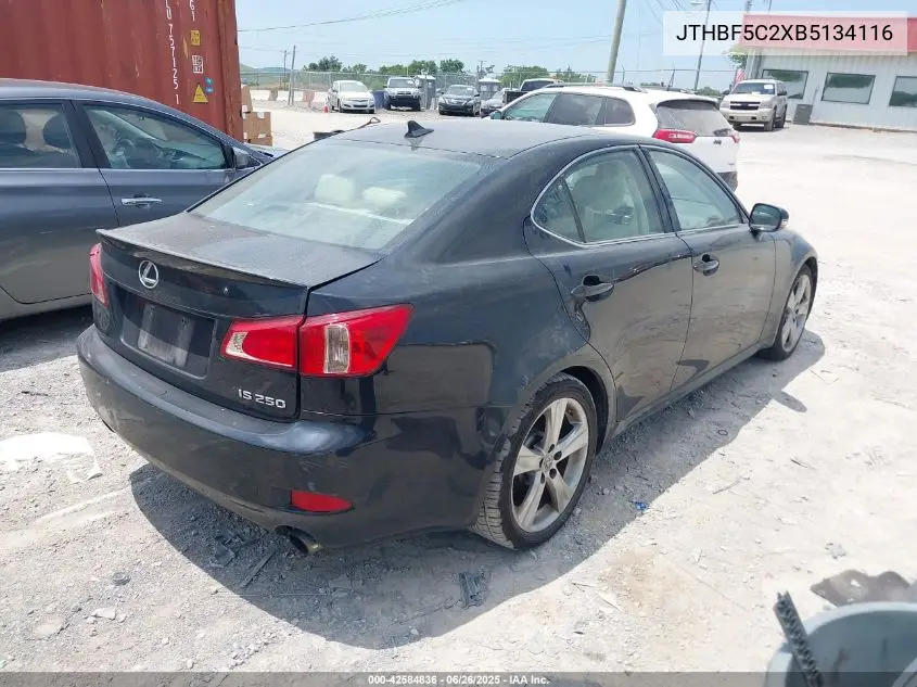 2011 Lexus Is 250 VIN: JTHBF5C2XB5134116 Lot: 42584836