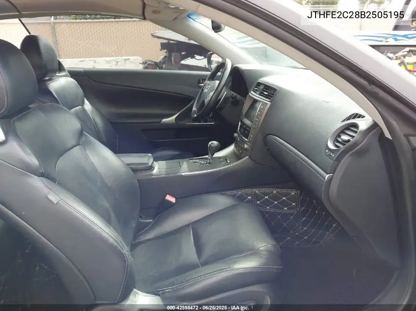2011 Lexus Is 350C VIN: JTHFE2C28B2505195 Lot: 42598472