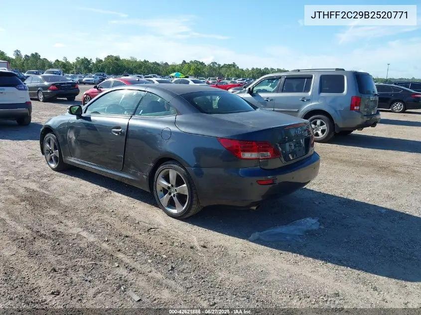 2011 Lexus Is 250C VIN: JTHFF2C29B2520771 Lot: 42621886