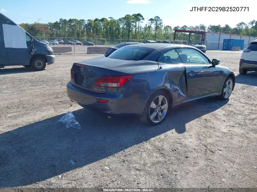2011 Lexus Is 250C VIN: JTHFF2C29B2520771 Lot: 42621886