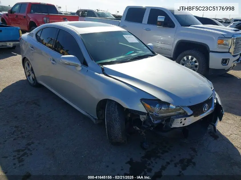 2012 Lexus Is 250 VIN: JTHBF5C23C5176998 Lot: 41645155
