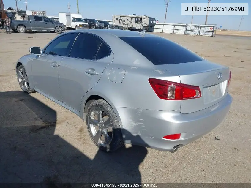 2012 Lexus Is 250 VIN: JTHBF5C23C5176998 Lot: 41645155