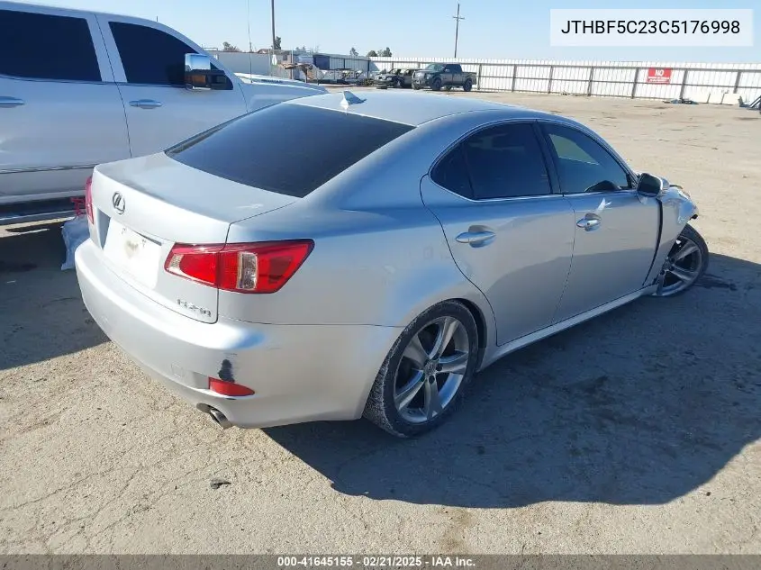 2012 Lexus Is 250 VIN: JTHBF5C23C5176998 Lot: 41645155