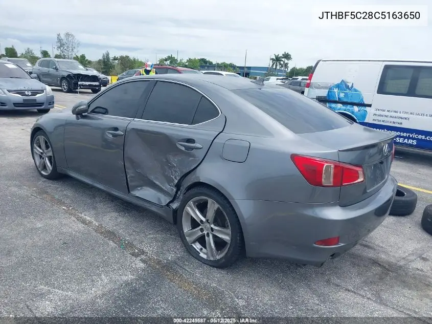 2012 Lexus Is 250 VIN: JTHBF5C28C5163650 Lot: 42249587