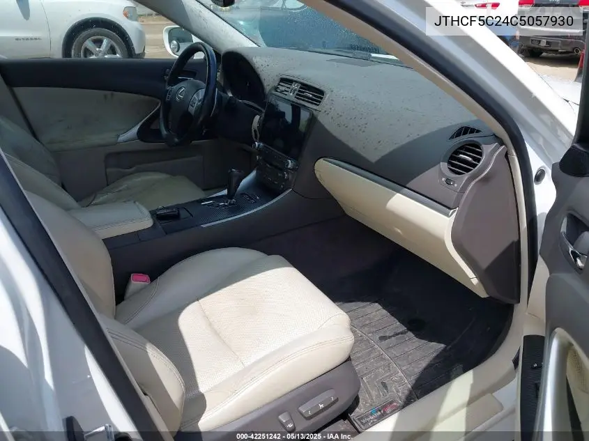 2012 Lexus Is 250 VIN: JTHCF5C24C5057930 Lot: 42251242