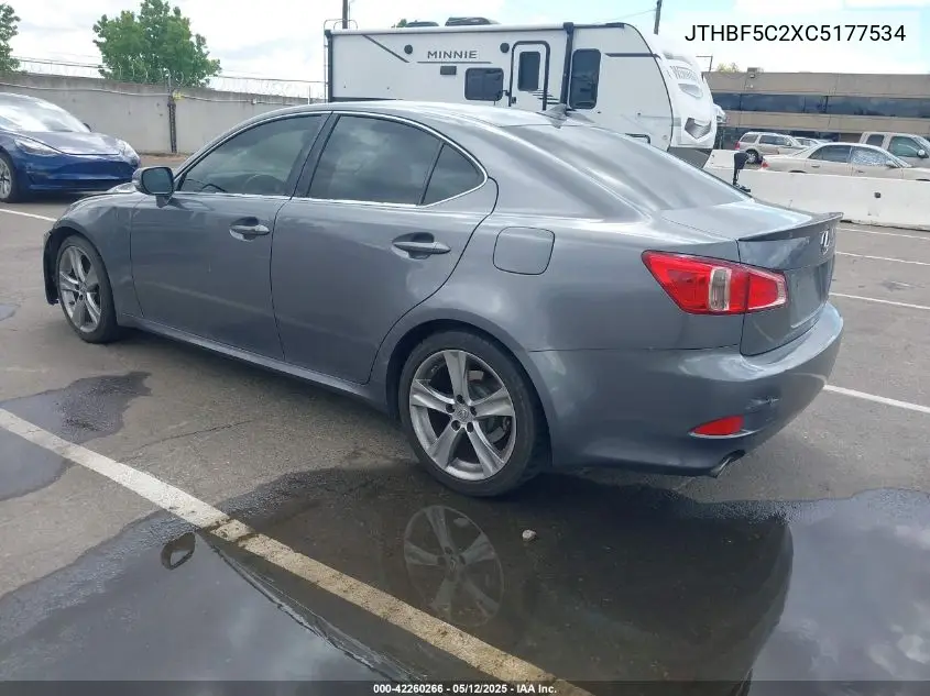 2012 Lexus Is 250 VIN: JTHBF5C2XC5177534 Lot: 42260266