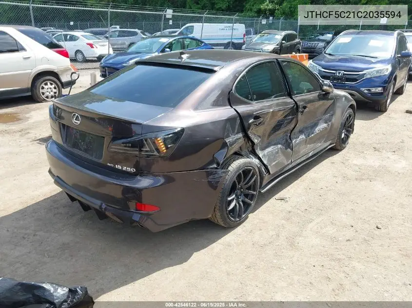 2012 Lexus Is 250 VIN: JTHCF5C21C2035594 Lot: 42546122