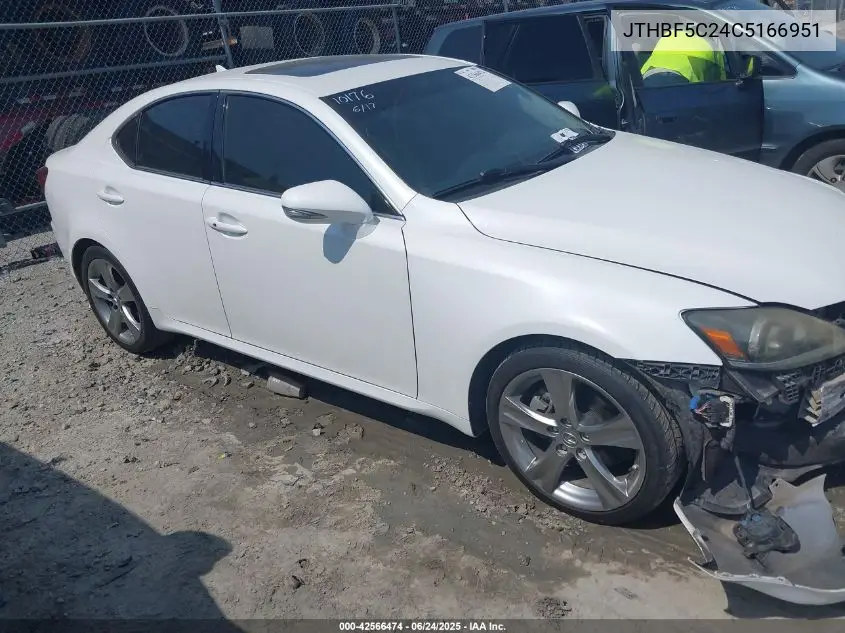 2012 Lexus Is 250 VIN: JTHBF5C24C5166951 Lot: 42566474