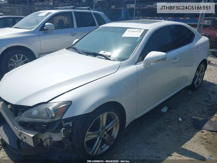 2012 Lexus Is 250 VIN: JTHBF5C24C5166951 Lot: 42566474
