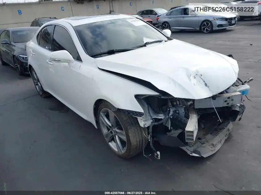 2012 Lexus Is 250 VIN: JTHBF5C26C5158222 Lot: 42587066