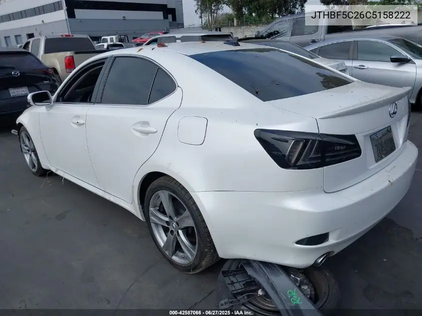 2012 Lexus Is 250 VIN: JTHBF5C26C5158222 Lot: 42587066