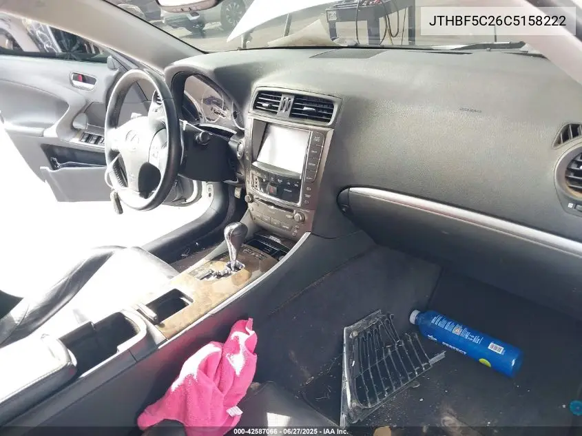 2012 Lexus Is 250 VIN: JTHBF5C26C5158222 Lot: 42587066