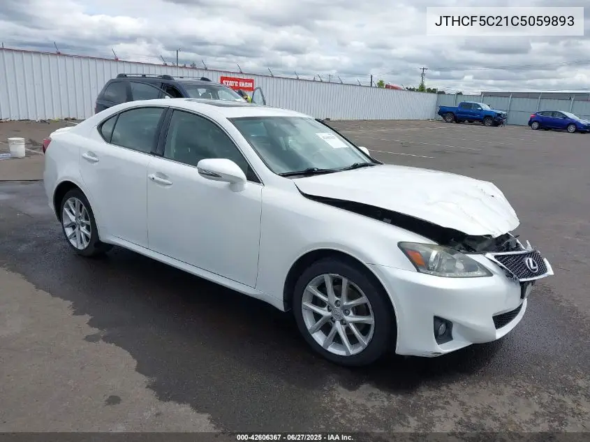 2012 Lexus Is 250 VIN: JTHCF5C21C5059893 Lot: 42606367