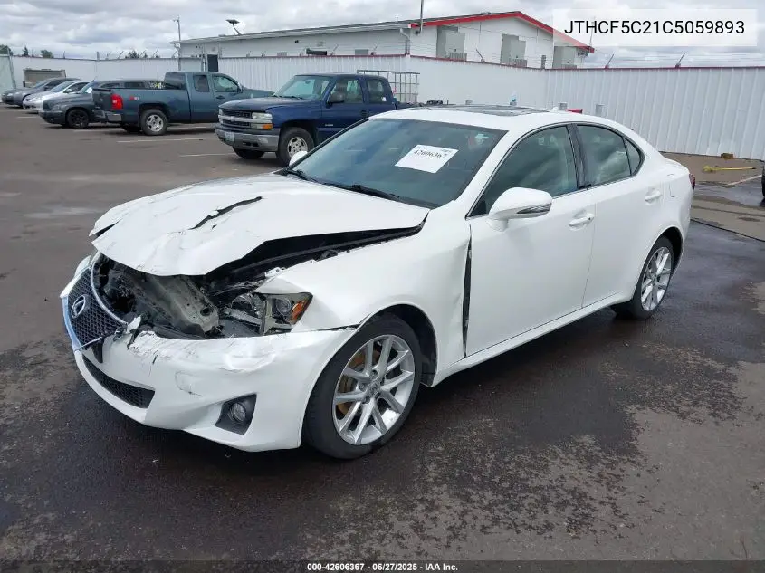 2012 Lexus Is 250 VIN: JTHCF5C21C5059893 Lot: 42606367