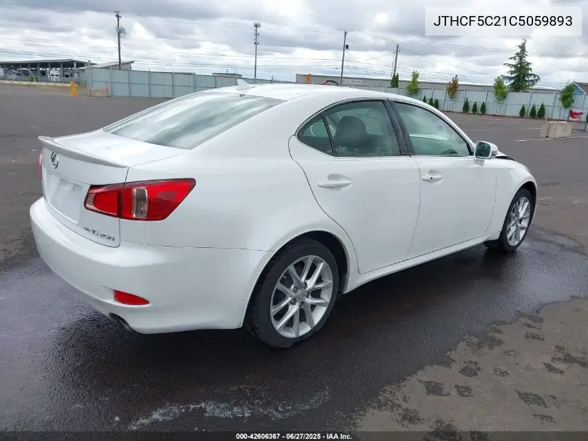 2012 Lexus Is 250 VIN: JTHCF5C21C5059893 Lot: 42606367