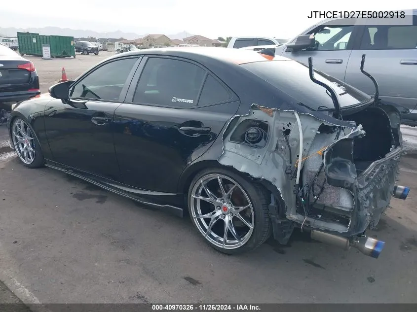 2014 Lexus Is 350 VIN: JTHCE1D27E5002918 Lot: 40970326