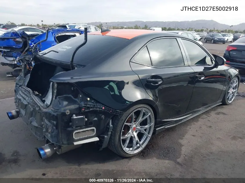 2014 Lexus Is 350 VIN: JTHCE1D27E5002918 Lot: 40970326