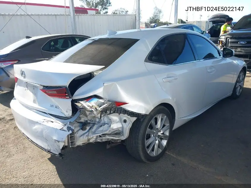 2014 Lexus Is 250 VIN: JTHBF1D24E5022147 Lot: 42239619