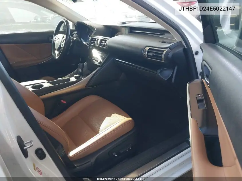 2014 Lexus Is 250 VIN: JTHBF1D24E5022147 Lot: 42239619