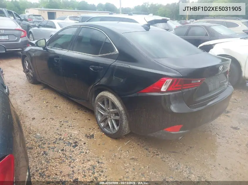 2014 Lexus Is 250 VIN: JTHBF1D2XE5031905 Lot: 42247699