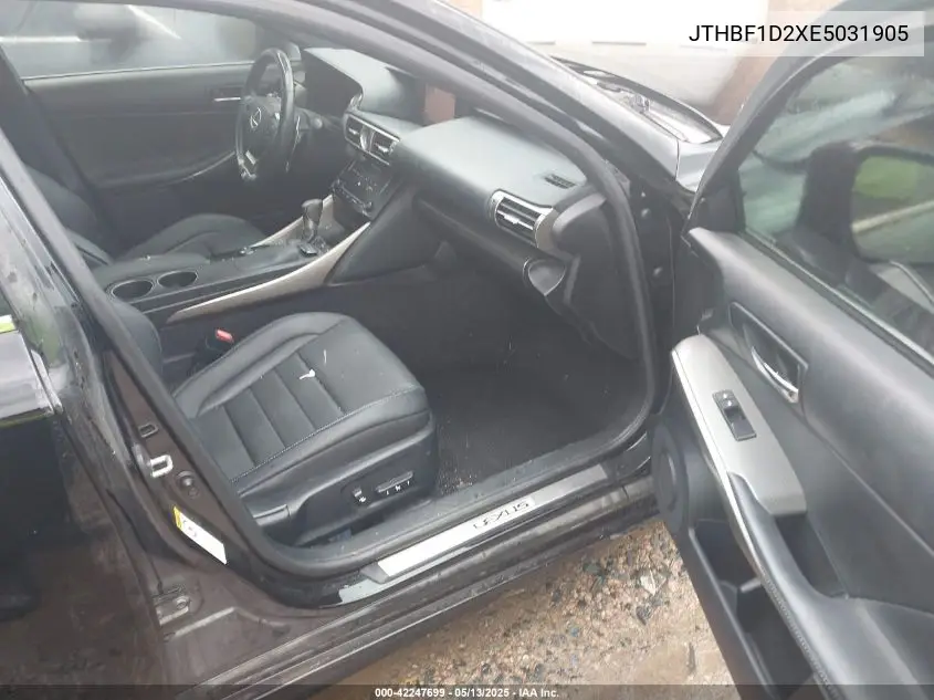 2014 Lexus Is 250 VIN: JTHBF1D2XE5031905 Lot: 42247699