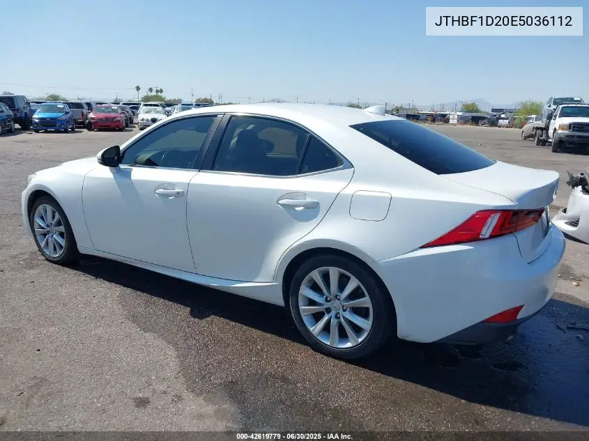 2014 Lexus Is 250 250 VIN: JTHBF1D20E5036112 Lot: 42619779