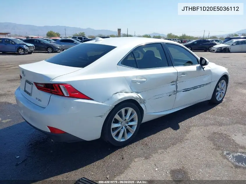 2014 Lexus Is 250 250 VIN: JTHBF1D20E5036112 Lot: 42619779