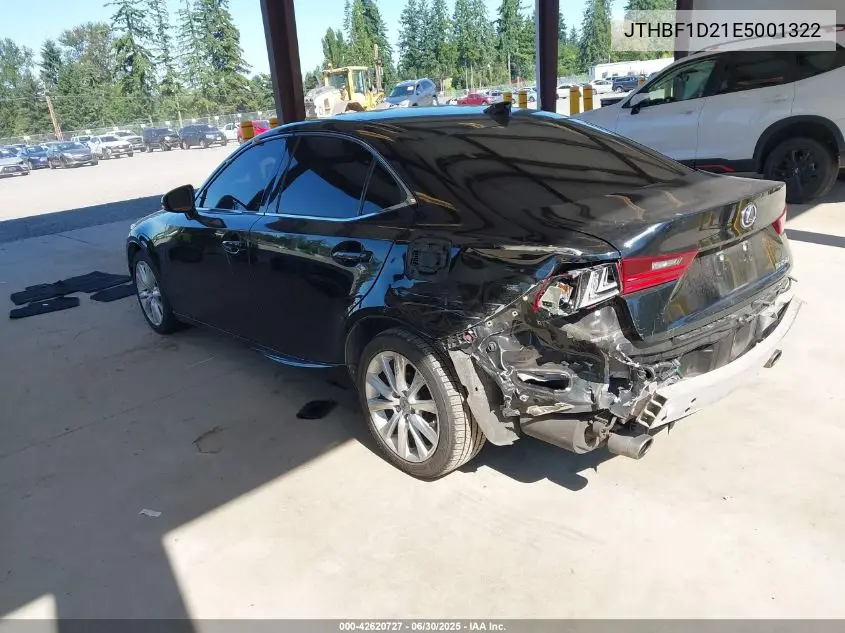 2014 Lexus Is VIN: JTHBF1D21E5001322 Lot: 42620727