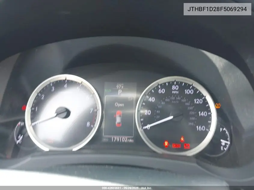 2015 Lexus Is 250 VIN: JTHBF1D28F5069294 Lot: 42603681
