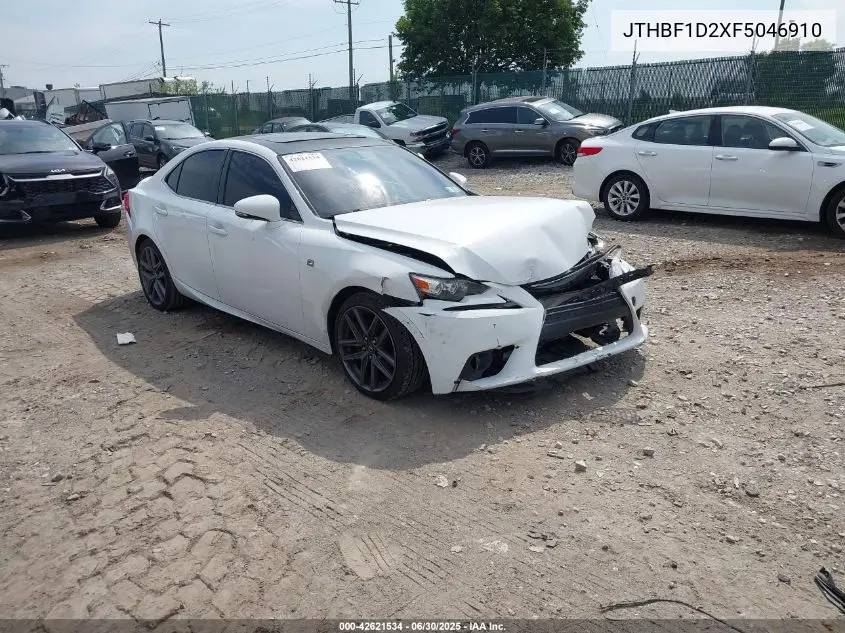 2015 Lexus Is VIN: JTHBF1D2XF5046910 Lot: 42621534