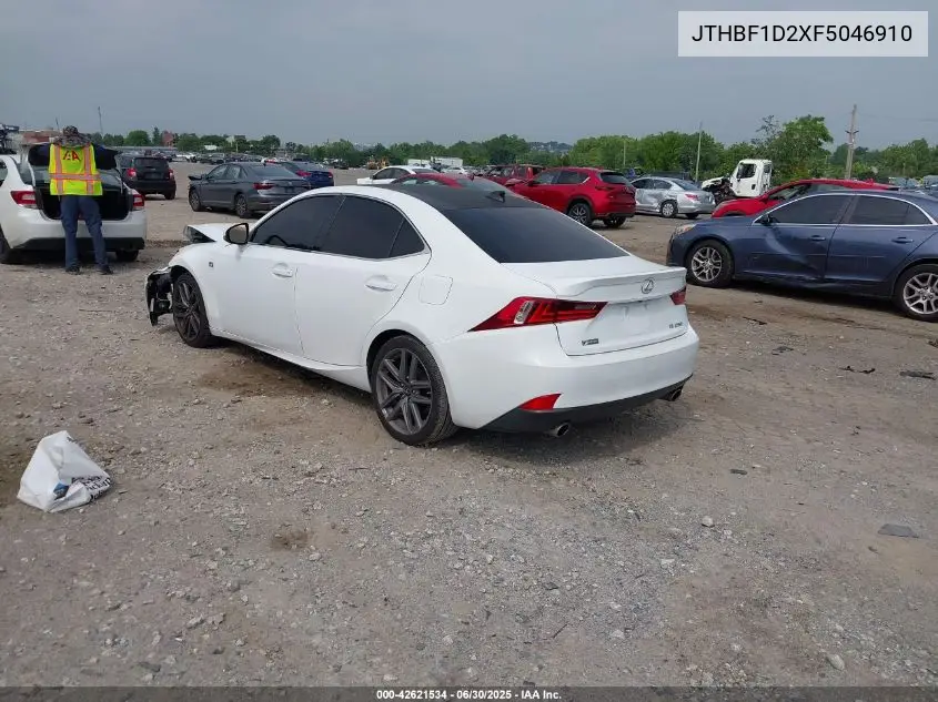2015 Lexus Is VIN: JTHBF1D2XF5046910 Lot: 42621534