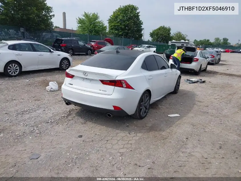 2015 Lexus Is VIN: JTHBF1D2XF5046910 Lot: 42621534