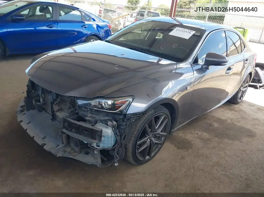 2017 Lexus Is 200T VIN: JTHBA1D26H5044640 Lot: 42232526