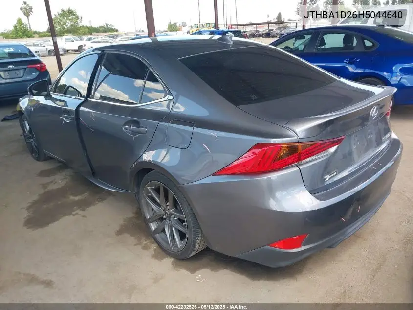 2017 Lexus Is 200T VIN: JTHBA1D26H5044640 Lot: 42232526