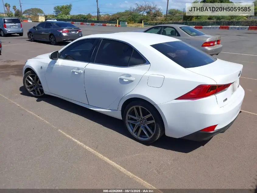 2017 Lexus Is 200T VIN: JTHBA1D20H5059585 Lot: 42262065