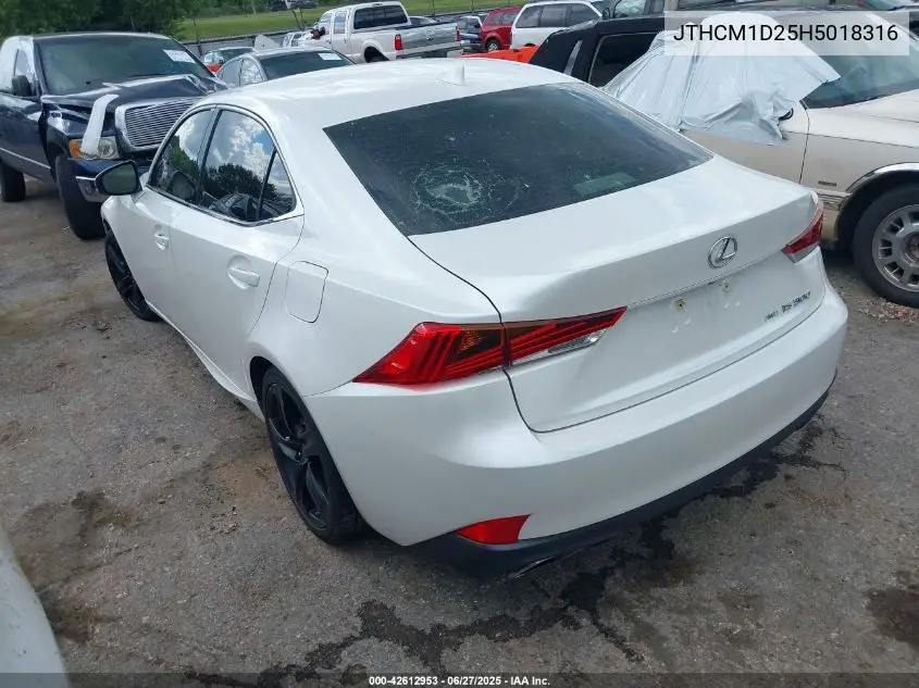 2017 Lexus Is 300 VIN: JTHCM1D25H5018316 Lot: 42612953
