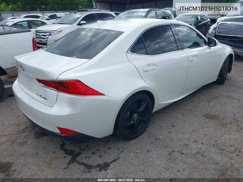 2017 Lexus Is 300 VIN: JTHCM1D25H5018316 Lot: 42612953