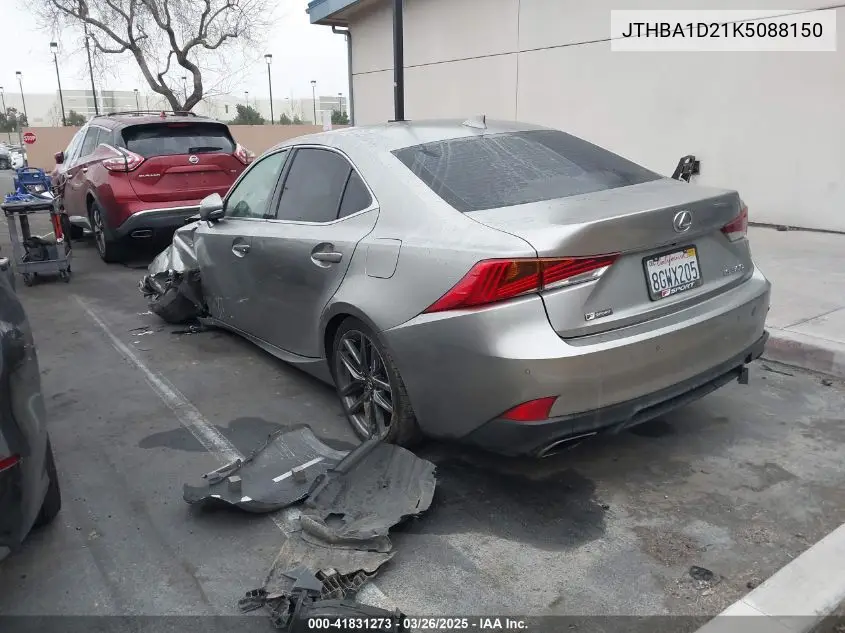 2019 Lexus Is 300 VIN: JTHBA1D21K5088150 Lot: 41831273