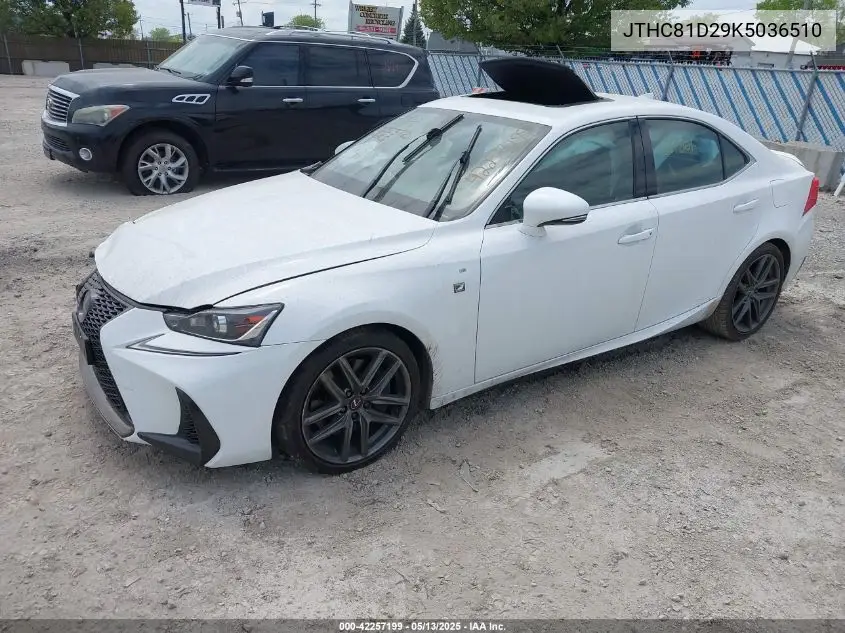 2019 Lexus Is 300 VIN: JTHC81D29K5036510 Lot: 42257199